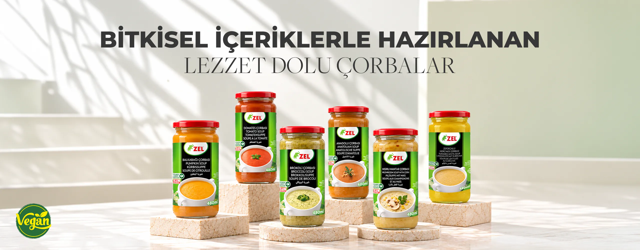 Bitkisel içeriklerle hazırlanan lezzet dolu çorbalar: domates, balkabağı, Anadolu, brokoli ve mısırlı mantar çorbası