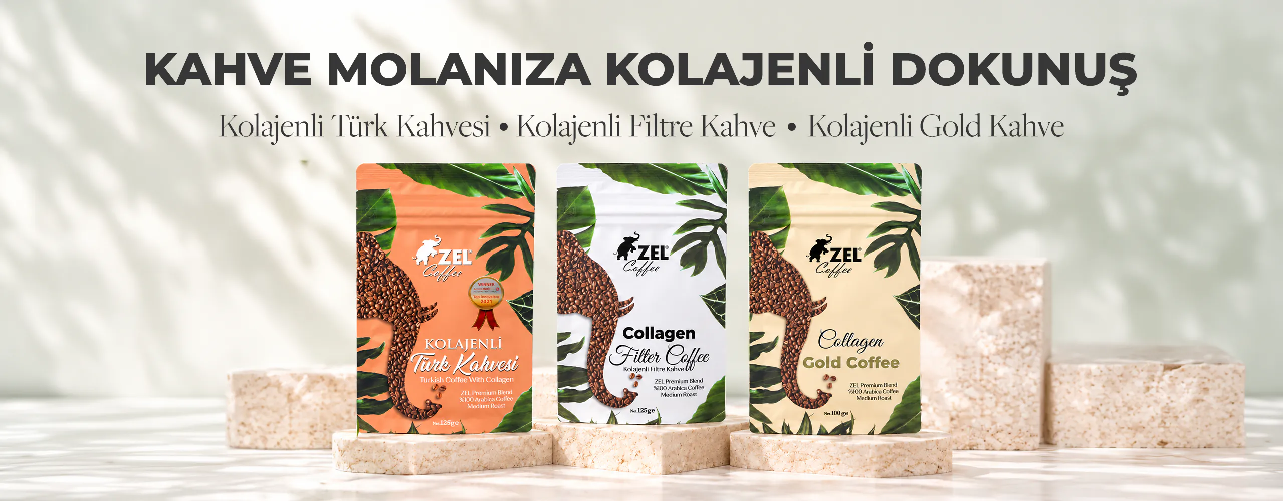 Kahve molanıza kolajenli dokunuş: kolajenli Türk kahvesi, kolajenli filtre kahve ve kolajenli gold kahve
